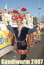 Gaudiwurm 2007: am Sonntag findet der traditionelle Faschingsumzug wieder in Johanniskirchen statt (Foto: Ingrid Grossmann))